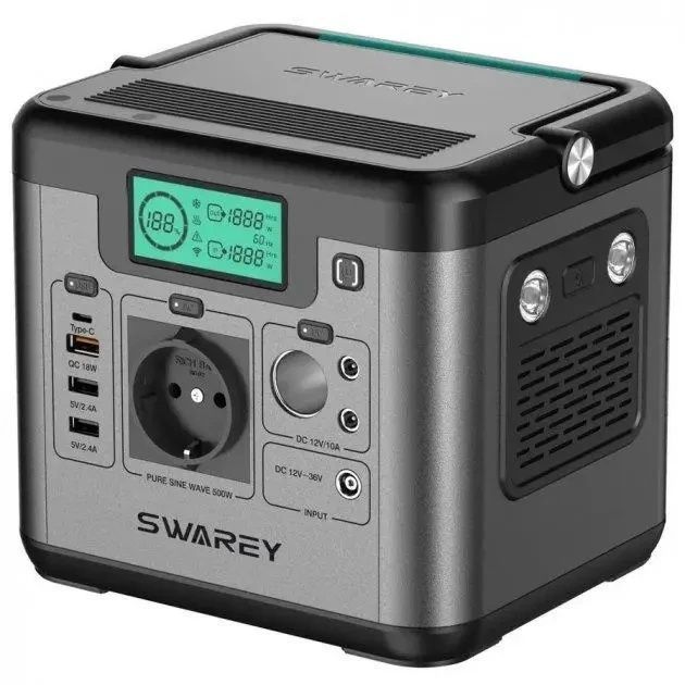 Портативна зарядна станція Swarey S500 Pro 518 Вт.год E0020 фото