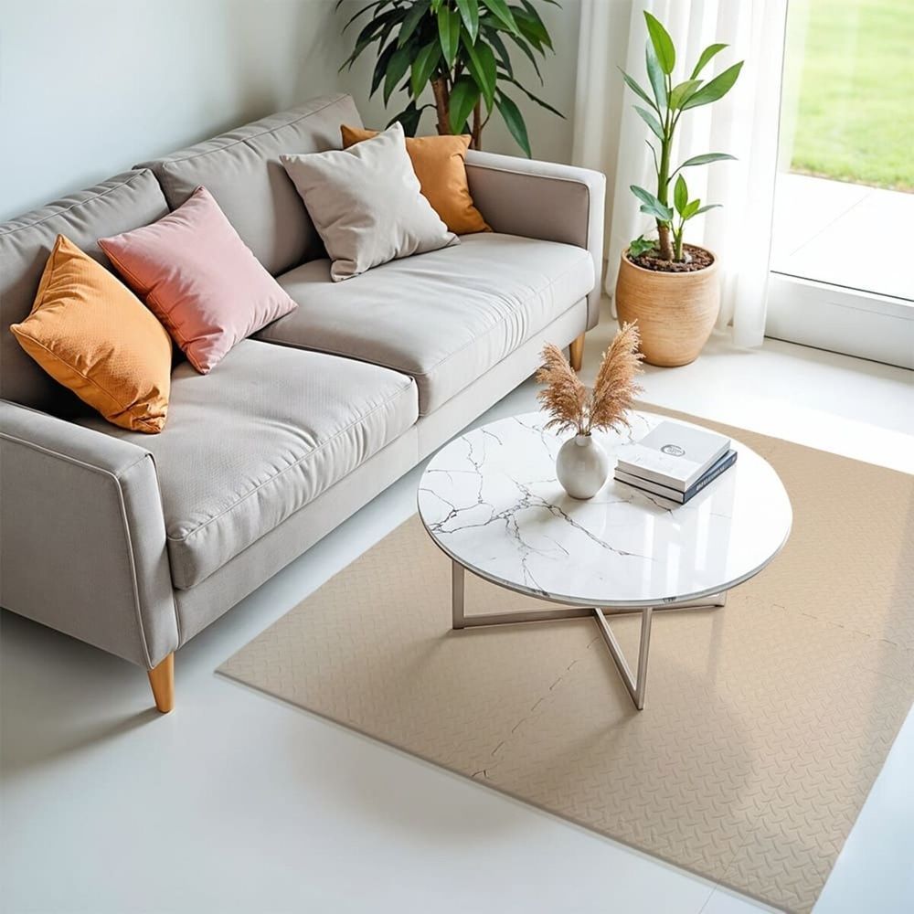 Підлогове двостороннє покриття CREAM and BEIGE 60*60cm*2cm (D) SW-00001846 SW-00001846 фото