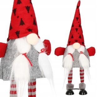 Новогодний мягкий декоративный гном в шапке Эльфиня Springos Christmas Lady 40 см CA0102 фото