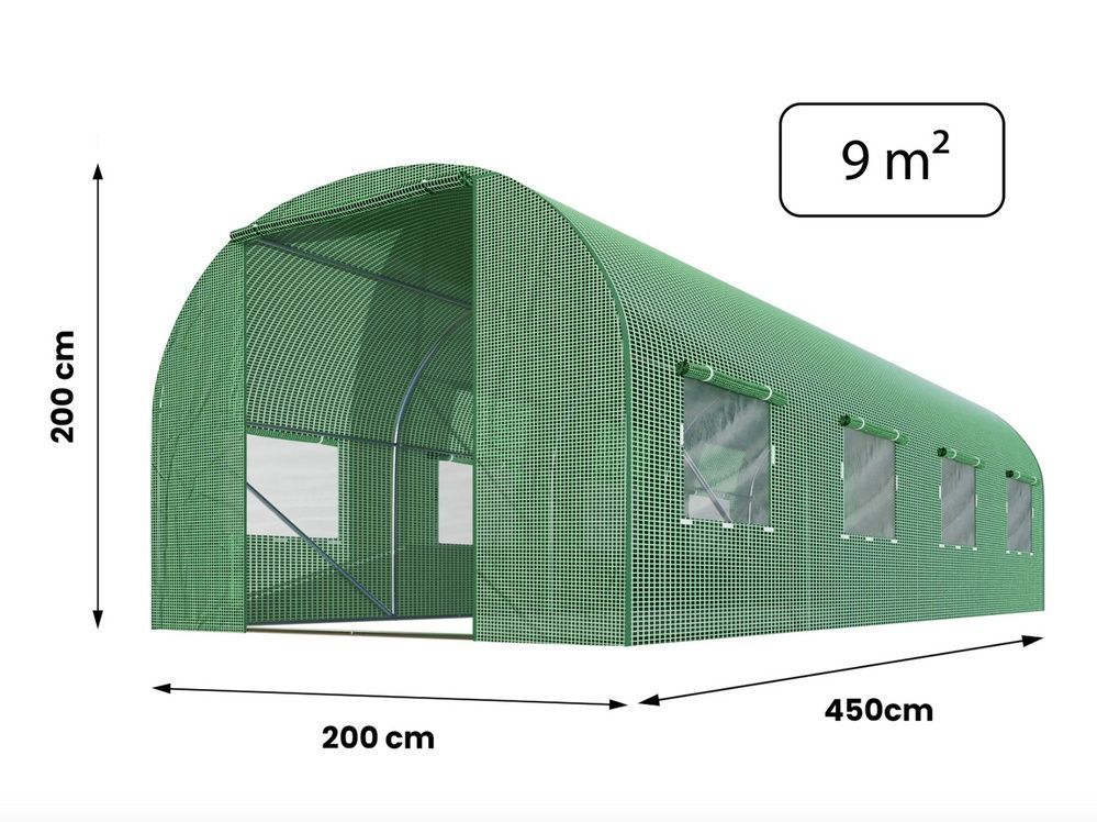 Теплиця парник садовий, для дому Plonos 9m2 (2x4,5м) Польща P0024 фото