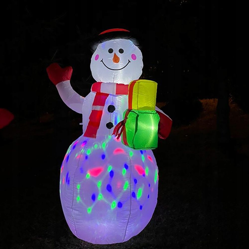 Різдвяний надувний сніговик з LED підсвіткою вуличний 155см (22625) 22625 фото