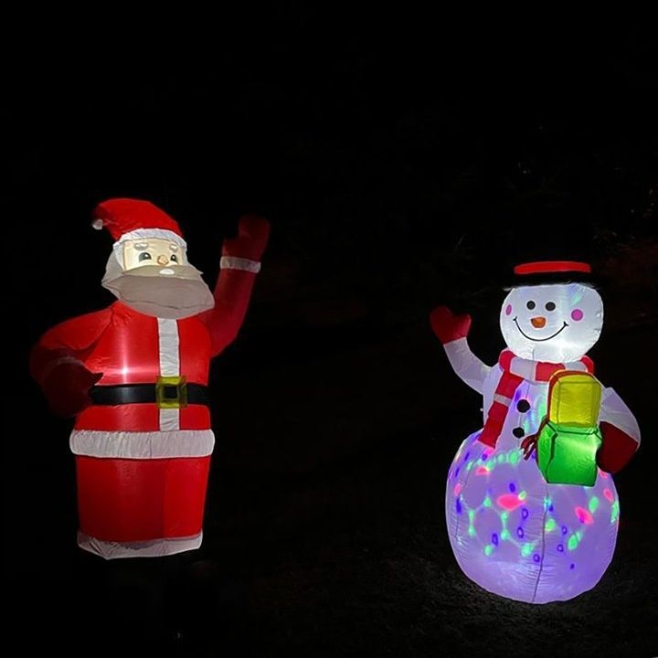 Різдвяний надувний сніговик з LED підсвіткою вуличний 155см (22625) 22625 фото