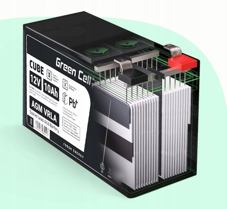 Акумулятор Green Cell AGM VRLA 12 V 120 Ah IP54 для фотоелектричних систем, яхт, човнів, сонячних панелей AGM12V120AH-J фото
