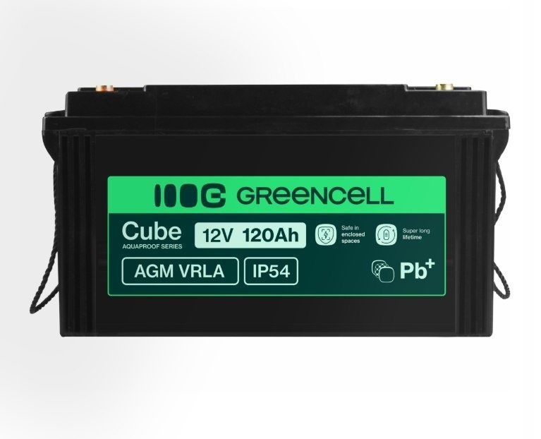 Акумулятор Green Cell AGM VRLA 12 V 120 Ah IP54 для фотоелектричних систем, яхт, човнів, сонячних панелей AGM12V120AH-J фото